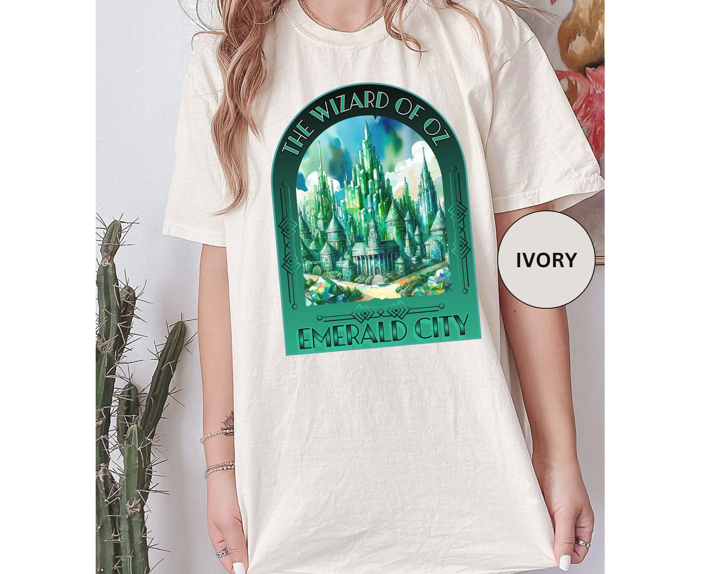 Emerald City T-Shirt, Wizard of Oz Tee, Garment-Dyed Unisex Shirt, Magical T-Shirt, Fantasy Apparel, Gifts for Broadway and Theatre Fans T-Shirt Printify   