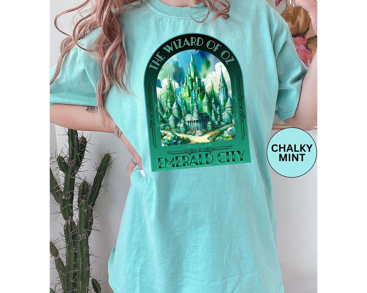 Emerald City T-Shirt, Wizard of Oz Tee, Garment-Dyed Unisex Shirt, Magical T-Shirt, Fantasy Apparel, Gifts for Broadway and Theatre Fans T-Shirt Printify   