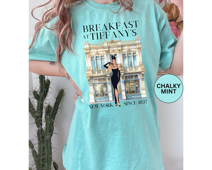 Breakfast at Tiffany's Inspired Unisex T-Shirt, Vintage Style Tee, Movie Lover Gift, NYC Fashion Shirt, Retro Graphic Tee T-Shirt Printify   