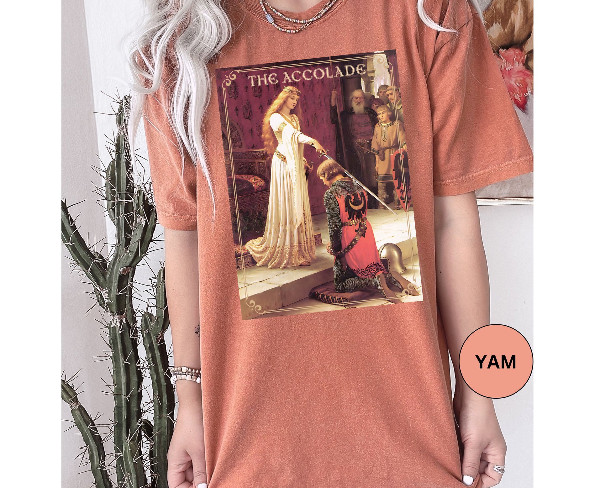 Renaissance The Accolade Print T-Shirt King Arthur And His Knights Renfaire Theme Gift Comfortable Medieval Festival Shirt Art Lover Gift T-Shirt Printify
