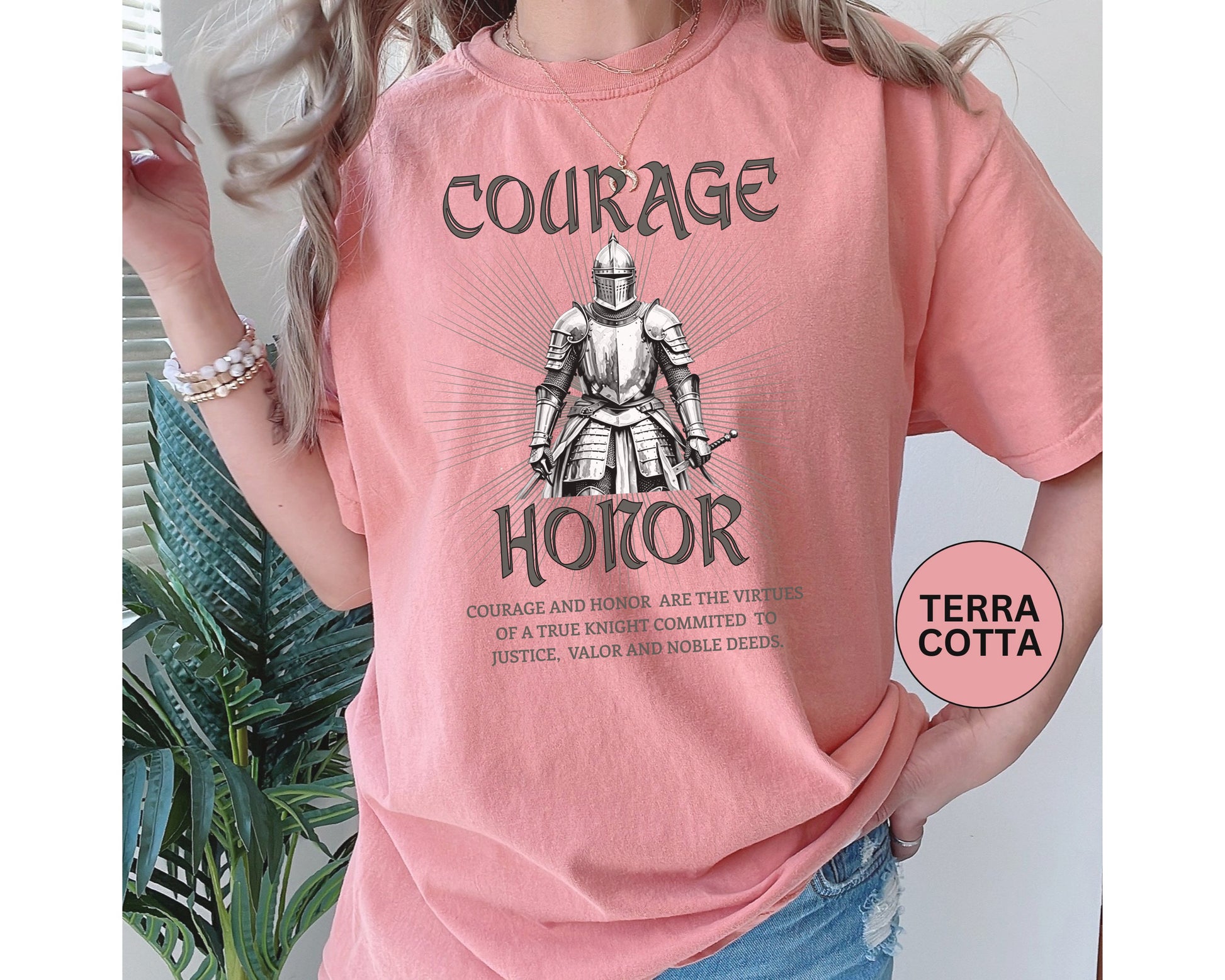 Medieval Knight Courage and Honor T-shirt Renfaire Renaissance Fair Comfortable Festival Tee Perfect Gift for History Lovers Ren-faire Gift T-Shirt Printify