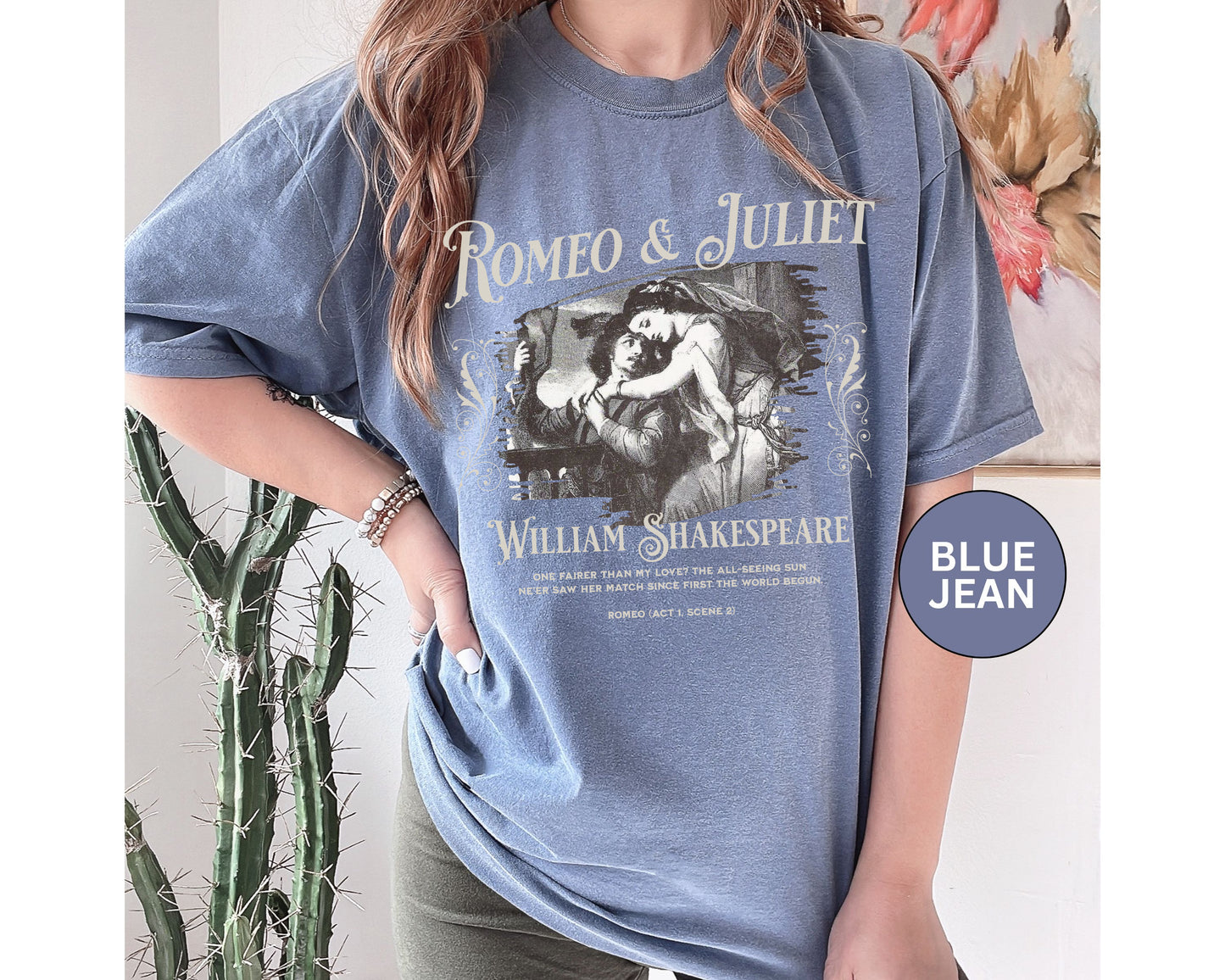 Romeo And Juliet TShirt Gift For William Shakespeare Fan Theatre Lovers Shirt Dark Academia Gift Bookish Merch Playwrite Actor Gift T-Shirt Printify   