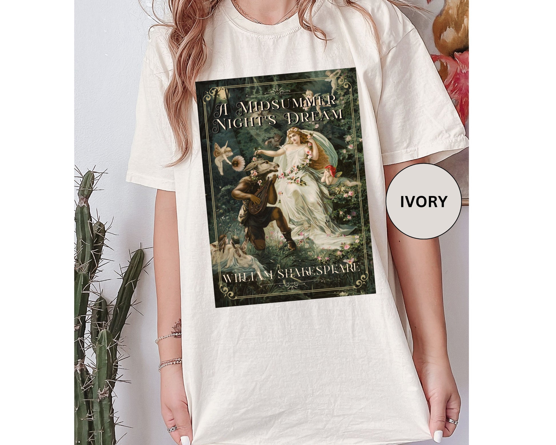 A Midsummer Niight's Dream TShirt William Shakespeare Fan Gift Theatre Lovers Shirt Dark Academia Gift Bookish Merch Playwrite Actor Gift T-Shirt Printify   