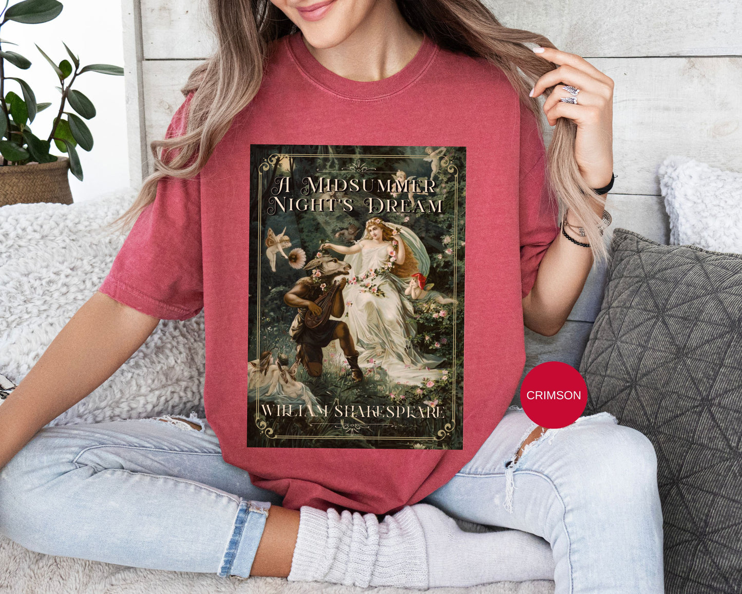 A Midsummer Niight's Dream TShirt William Shakespeare Fan Gift Theatre Lovers Shirt Dark Academia Gift Bookish Merch Playwrite Actor Gift T-Shirt Printify   