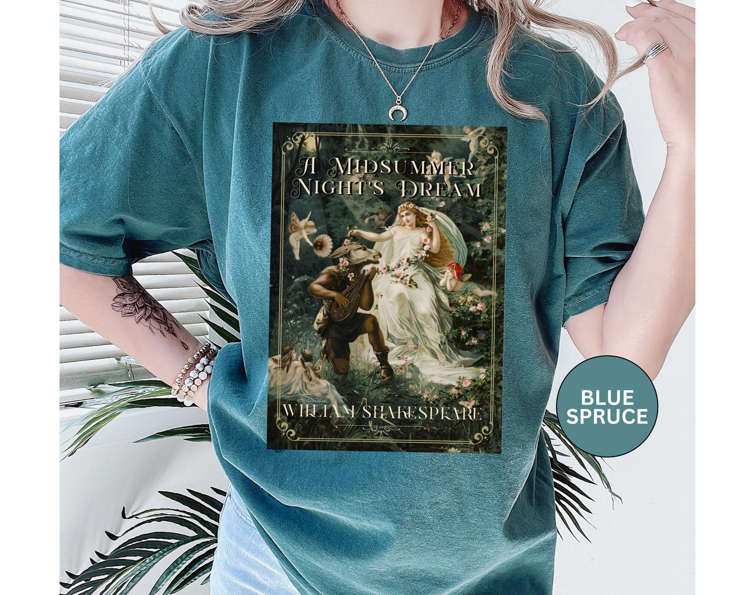 A Midsummer Niight's Dream TShirt William Shakespeare Fan Gift Theatre Lovers Shirt Dark Academia Gift Bookish Merch Playwrite Actor Gift T-Shirt Printify   