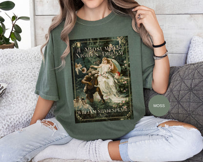 A Midsummer Niight's Dream TShirt William Shakespeare Fan Gift Theatre Lovers Shirt Dark Academia Gift Bookish Merch Playwrite Actor Gift T-Shirt Printify   