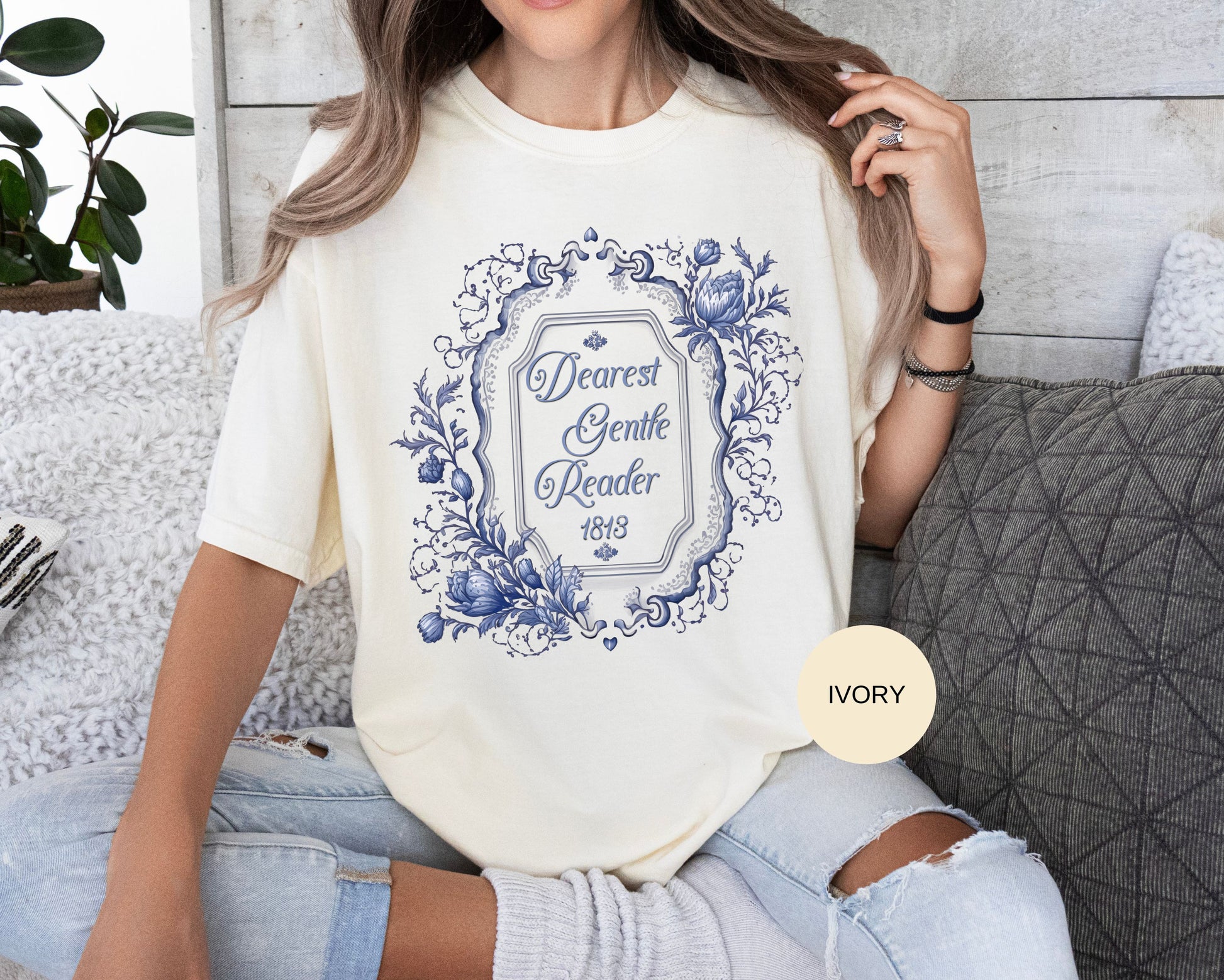 Dearest Gentle Reader Shirt Regency England Ton Society Papers Gift For Bridgerton Fan Historical Drama Romance Reader Gift Bookclub Gift T-Shirt Printify   