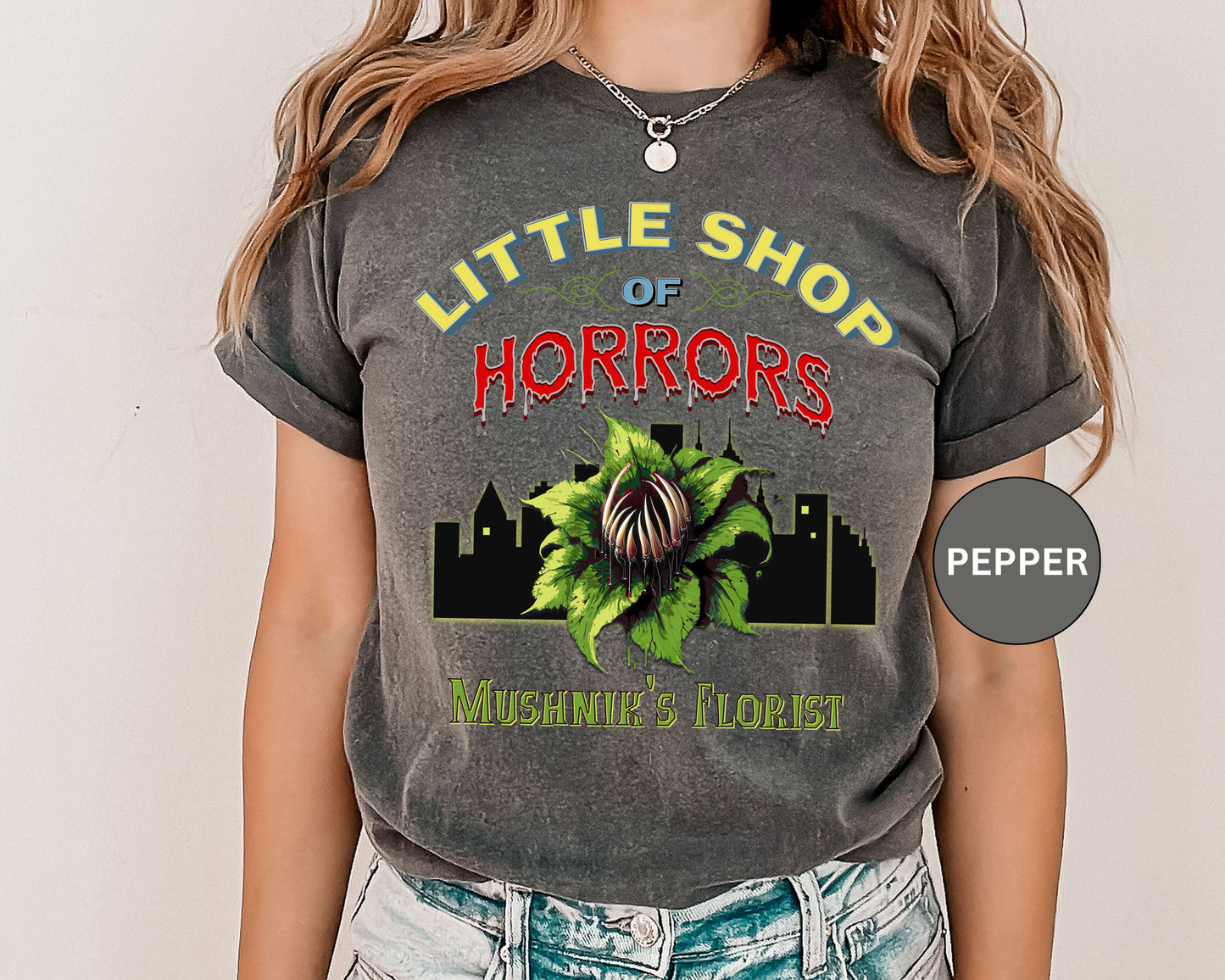 Little Shop Of Horrors TShirt Broadway Musical Theatre Lover Gift Audrey 2 Feed Me Seymour Classic Horror Theatre Gift Comic Con Shirt T-Shirt Printify   