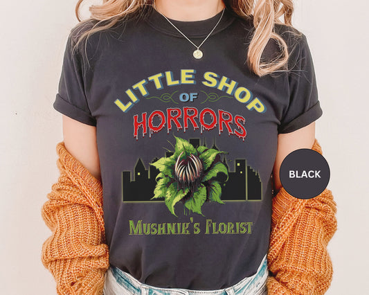 Little Shop Of Horrors TShirt Broadway Musical Theatre Lover Gift Audrey 2 Feed Me Seymour Classic Horror Theatre Gift Comic Con Shirt T-Shirt Printify   