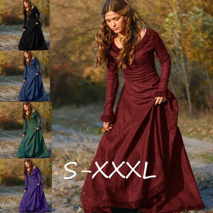 The Portia Renaissance Dress Long Medieval Gown Elven Queen Dress Jenny Meadow PURPLE S