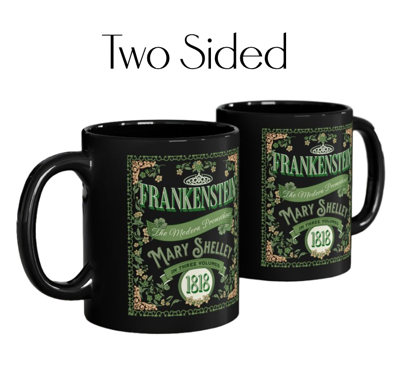 Frankenstein Coffee Mug Mary Shelley Vintage Style Gift For Bookclub Gothic Dark Academia Gift Classic Horror Movie Halloween Party Gift