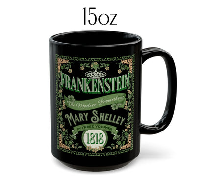 Frankenstein Coffee Mug Mary Shelley Vintage Style Gift For Bookclub Gothic Dark Academia Gift Classic Horror Movie Halloween Party Gift