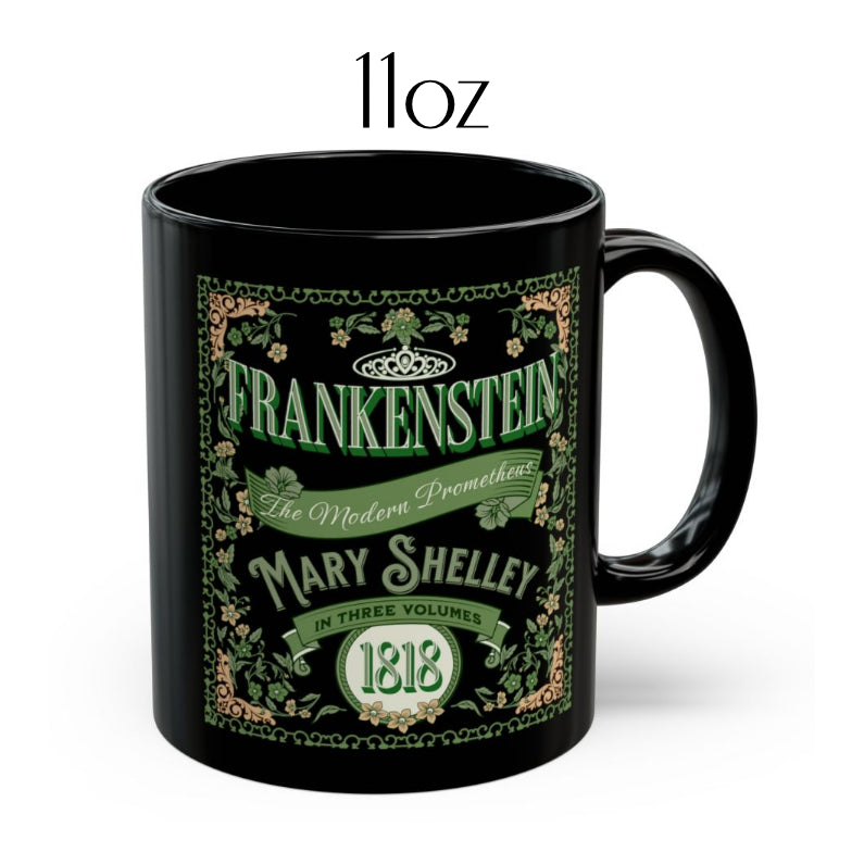 Frankenstein Coffee Mug Mary Shelley Vintage Style Gift For Bookclub Gothic Dark Academia Gift Classic Horror Movie Halloween Party Gift